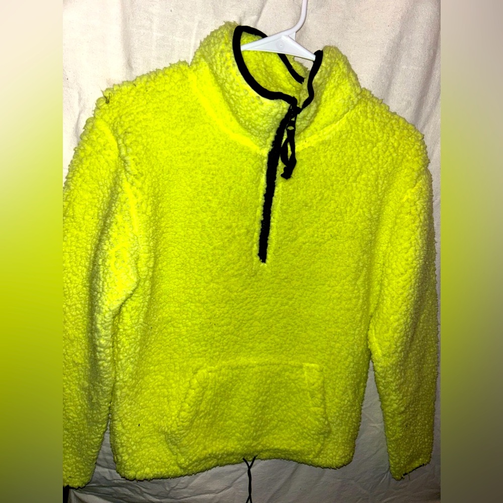 No Boundaries Fuzzy Half Zip Sweater